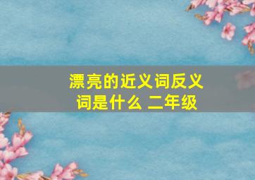 漂亮的近义词反义词是什么 二年级